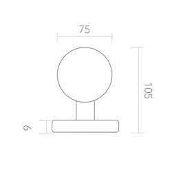 POMO DE PUERTA ESFÉRICO MOD. P-23 PVD