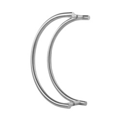 JUEGO MANILLON MOD. "C"  ACERO INOX. PUERTA CRISTAL
